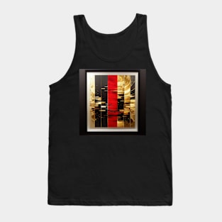 abstract artwork, red gold and black Tank Top